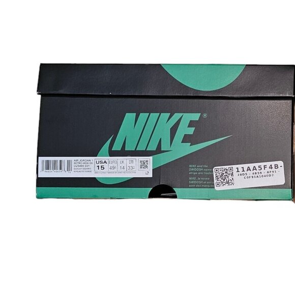 Nike Air Jordan 1 Retro High OG Celtics Black Lucky Green 2023 DZ5485-031 US 15 - Picture 7 of 7